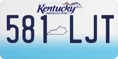 KY license plate 581LJT