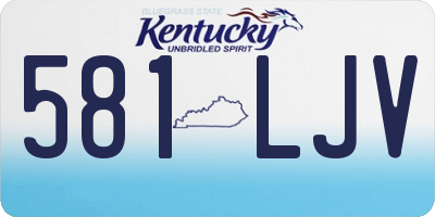 KY license plate 581LJV