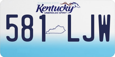 KY license plate 581LJW
