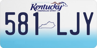 KY license plate 581LJY
