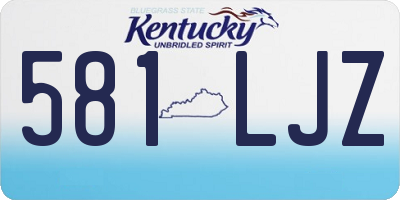 KY license plate 581LJZ