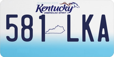 KY license plate 581LKA