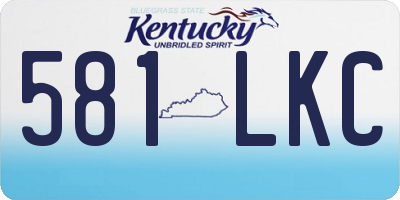 KY license plate 581LKC
