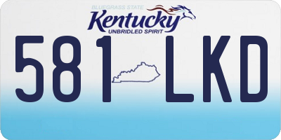 KY license plate 581LKD