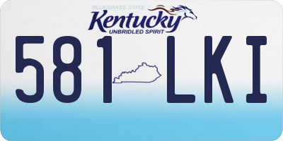 KY license plate 581LKI