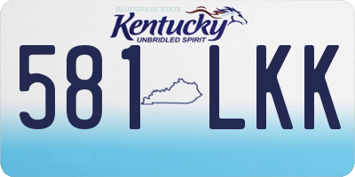 KY license plate 581LKK