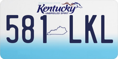 KY license plate 581LKL