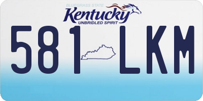 KY license plate 581LKM