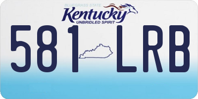 KY license plate 581LRB