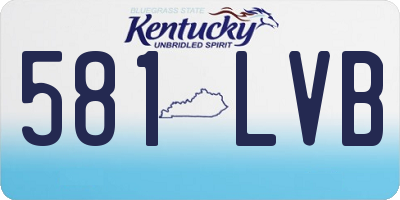 KY license plate 581LVB