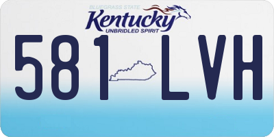 KY license plate 581LVH