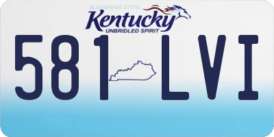 KY license plate 581LVI