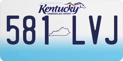 KY license plate 581LVJ