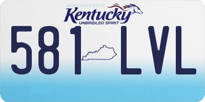KY license plate 581LVL