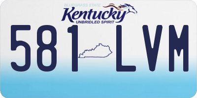 KY license plate 581LVM