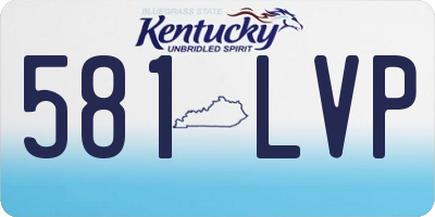 KY license plate 581LVP