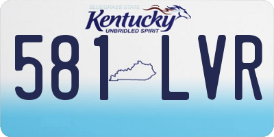 KY license plate 581LVR