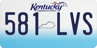 KY license plate 581LVS