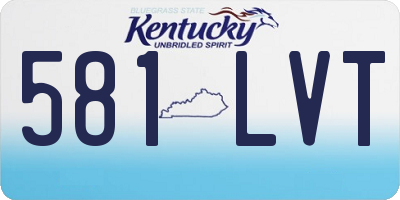 KY license plate 581LVT