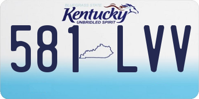 KY license plate 581LVV