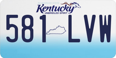 KY license plate 581LVW