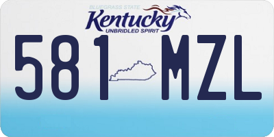 KY license plate 581MZL