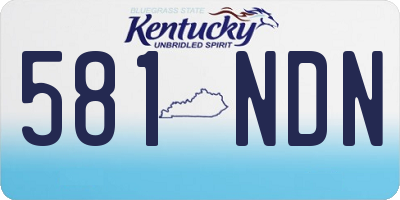 KY license plate 581NDN