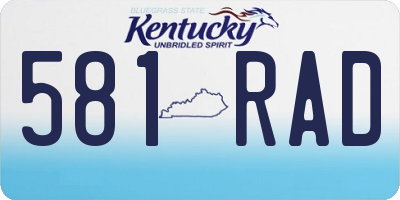 KY license plate 581RAD