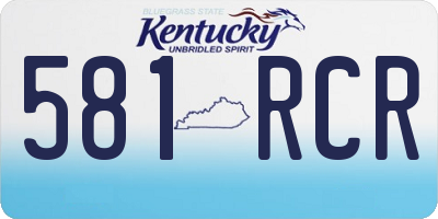 KY license plate 581RCR