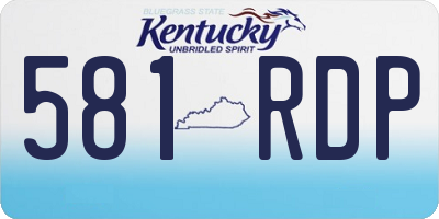 KY license plate 581RDP