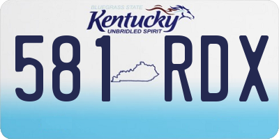 KY license plate 581RDX
