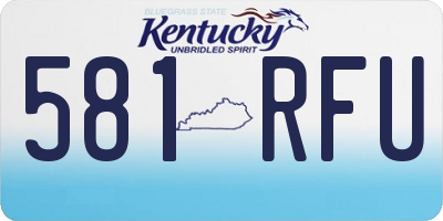 KY license plate 581RFU