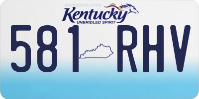 KY license plate 581RHV