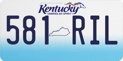 KY license plate 581RIL