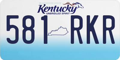KY license plate 581RKR