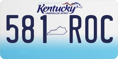 KY license plate 581ROC