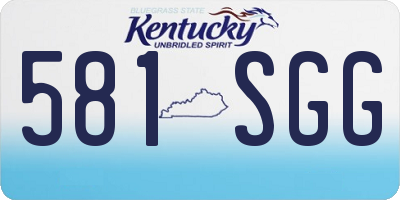 KY license plate 581SGG