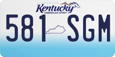 KY license plate 581SGM