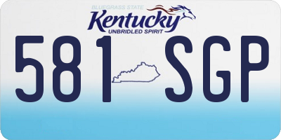 KY license plate 581SGP