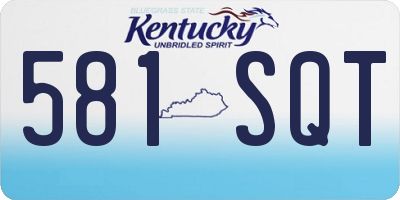 KY license plate 581SQT