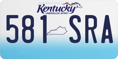 KY license plate 581SRA