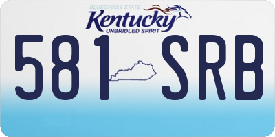 KY license plate 581SRB