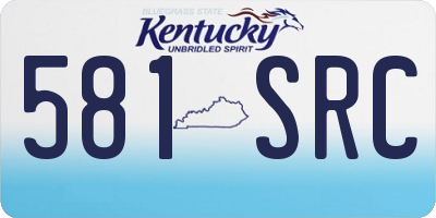 KY license plate 581SRC