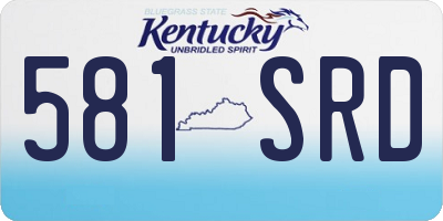 KY license plate 581SRD