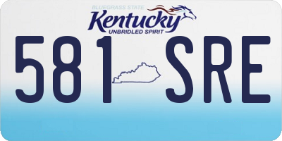 KY license plate 581SRE