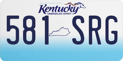KY license plate 581SRG