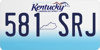 KY license plate 581SRJ