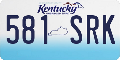 KY license plate 581SRK