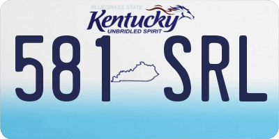 KY license plate 581SRL