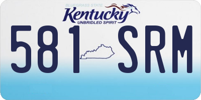 KY license plate 581SRM